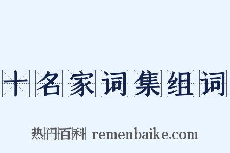 十名家词集组词是什么意思的图片